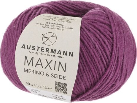 Pređa za pletenje Austermann Maxin Merino & Seide 90320-09 Berry Pređa za pletenje - 1