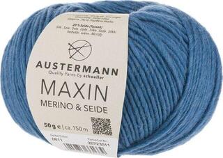 Pređa za pletenje Austermann Maxin Merino & Seide 90320-11 Sea Pređa za pletenje