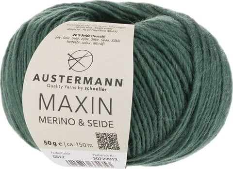 Pređa za pletenje Austermann Maxin Merino & Seide 90320-12 Fir Pređa za pletenje - 1