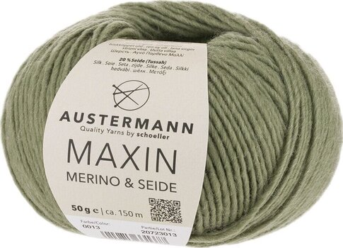 Pređa za pletenje Austermann Maxin Merino & Seide 90320-13 Olive Pređa za pletenje - 1