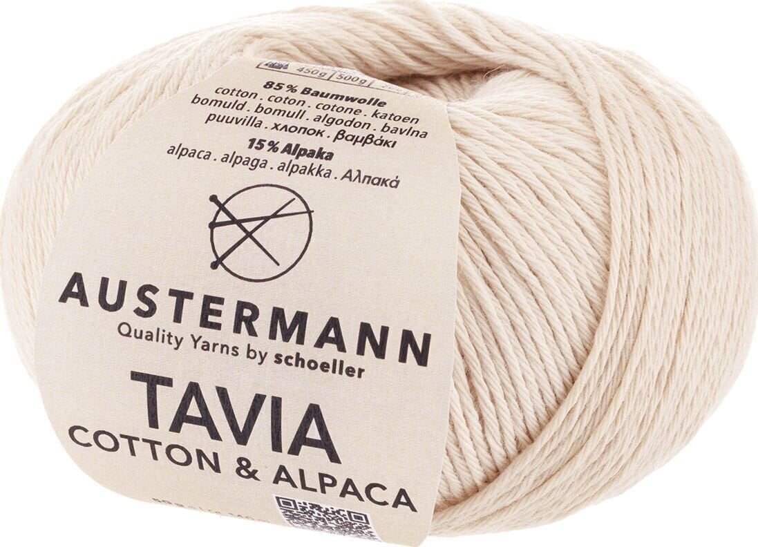 Pređa za pletenje Austermann Tavia 90326-02 Cream Pređa za pletenje