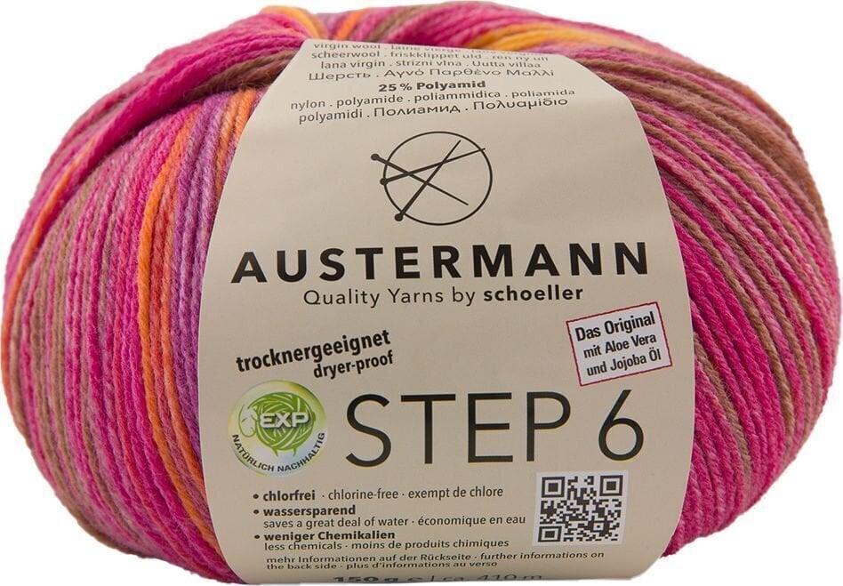 Pređa za pletenje Austermann Step 6 Color 97826-626 Kuchenknäuel Fintona Pređa za pletenje