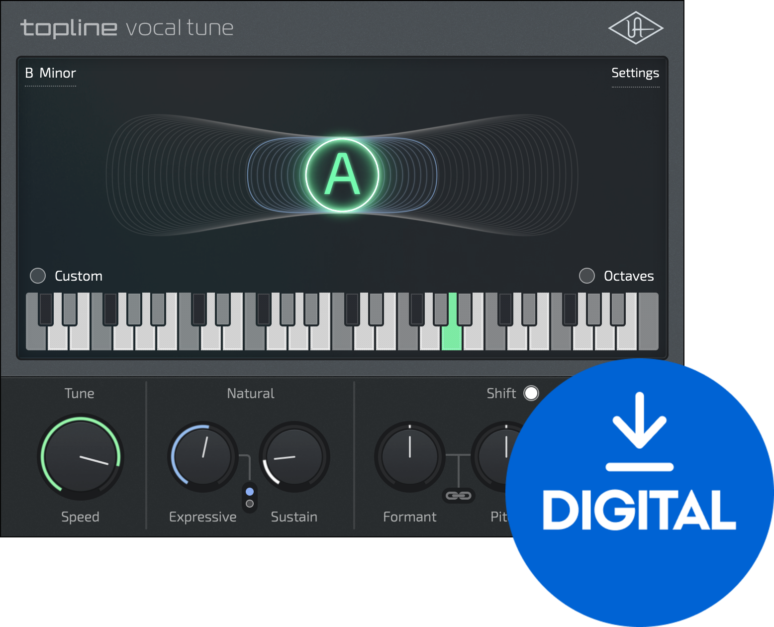 Studiový softwarový Plug-In efekt Universal Audio UAD Topline Vocal Tune (Digitální produkt)