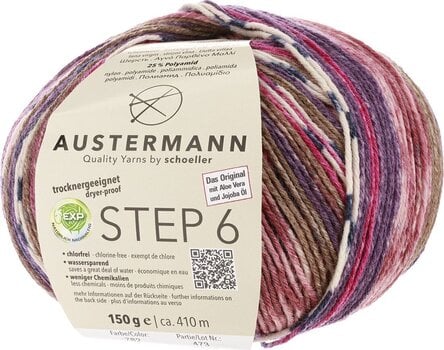 Strickgarn Austermann Step 6 Color 97826-782 Kuchenknäuel Rose Mallow Strickgarn - 1