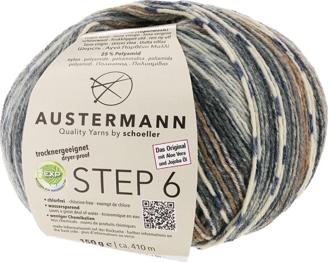 Pređa za pletenje Austermann Step 6 Color 97826-785 Kuchenknäuel Stone Grey Pređa za pletenje