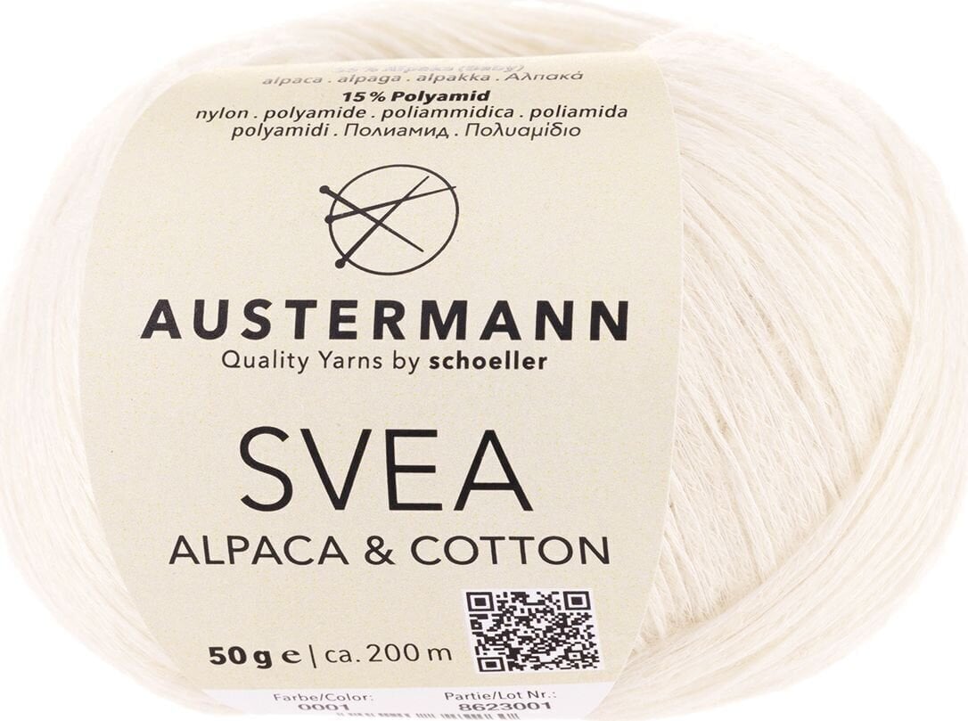 Breigaren Austermann Svea Alpaca & Cotton 90316-01 White Breigaren