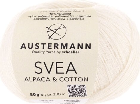 Breigaren Austermann Svea Alpaca & Cotton 90316-01 White Breigaren - 1
