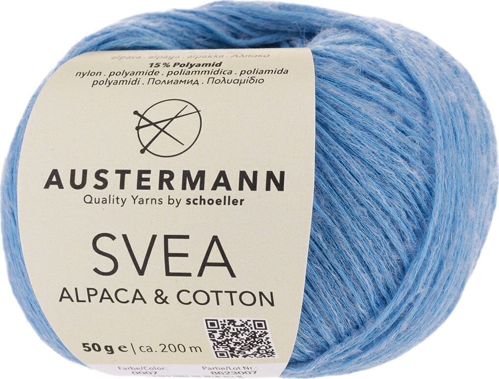 Fire de tricotat Austermann Svea Alpaca & Cotton 90316-07 Sky Fire de tricotat