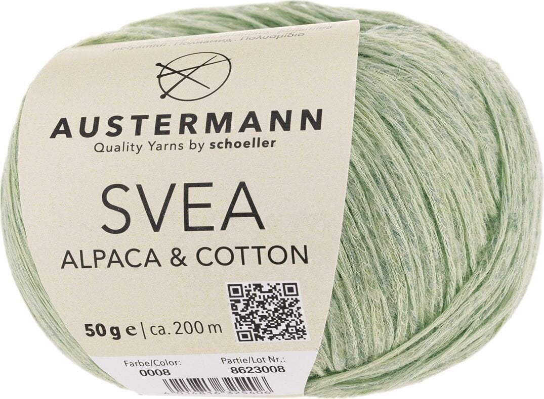 Pređa za pletenje Austermann Svea Alpaca & Cotton 90316-08 Jade Pređa za pletenje