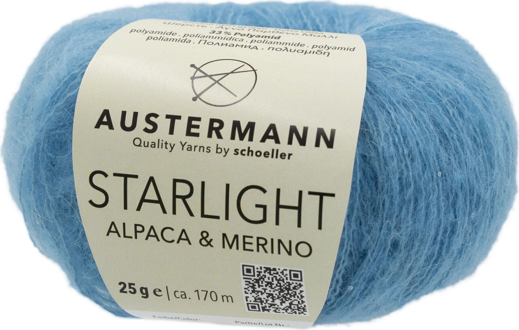 Fire de tricotat Austermann Starlight Alpaca & Merino 90362-4 Blue Fire de tricotat