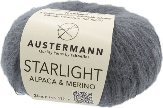 Pređa za pletenje Austermann Starlight Alpaca & Merino 90362-7 Grey Pređa za pletenje - 1
