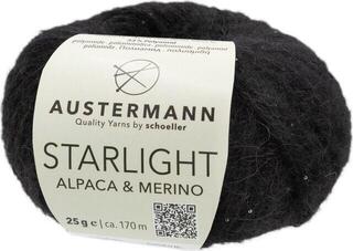 Pređa za pletenje Austermann Starlight Alpaca & Merino 90362-8 Black Pređa za pletenje