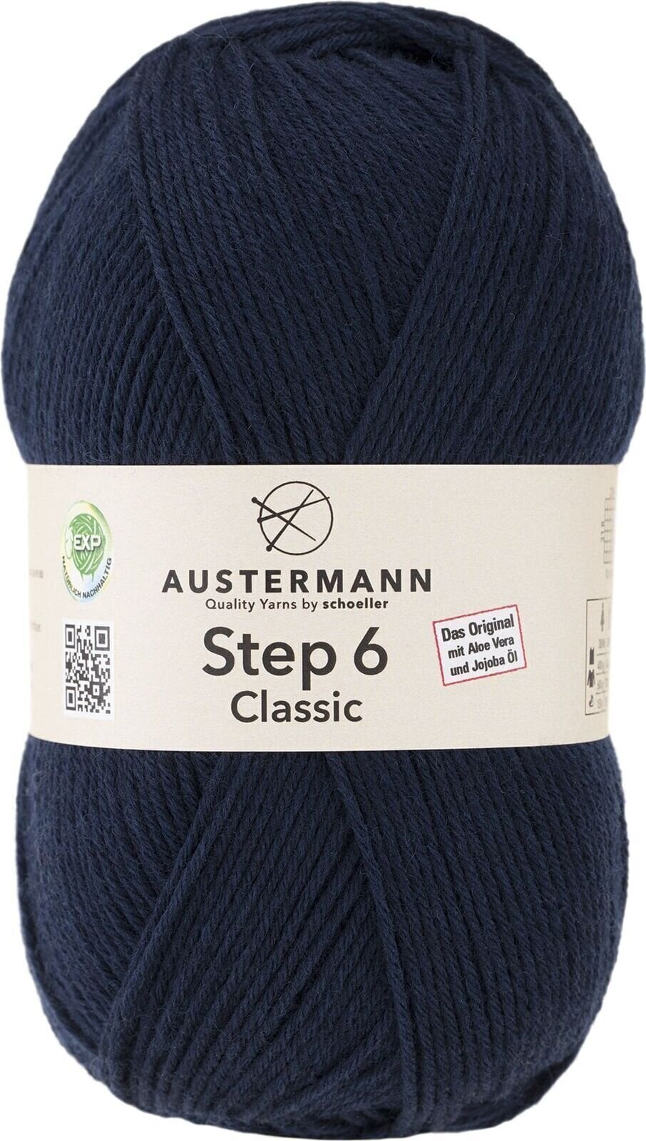 Pređa za pletenje Austermann Step 6 Classic 97693-6010 Night Blue Pređa za pletenje