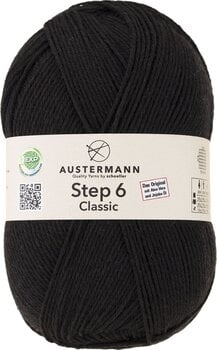 Pređa za pletenje Austermann Step 6 Classic 97693-6013 Black Pređa za pletenje - 1