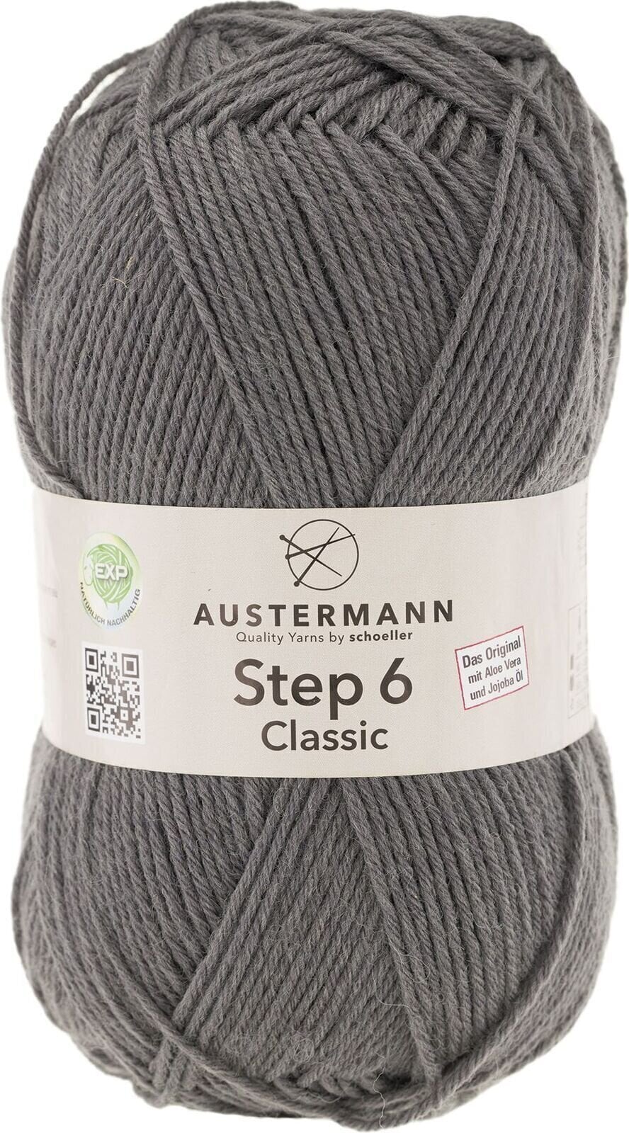 Pređa za pletenje Austermann Step 6 Classic 97693-6037 Grey Pređa za pletenje