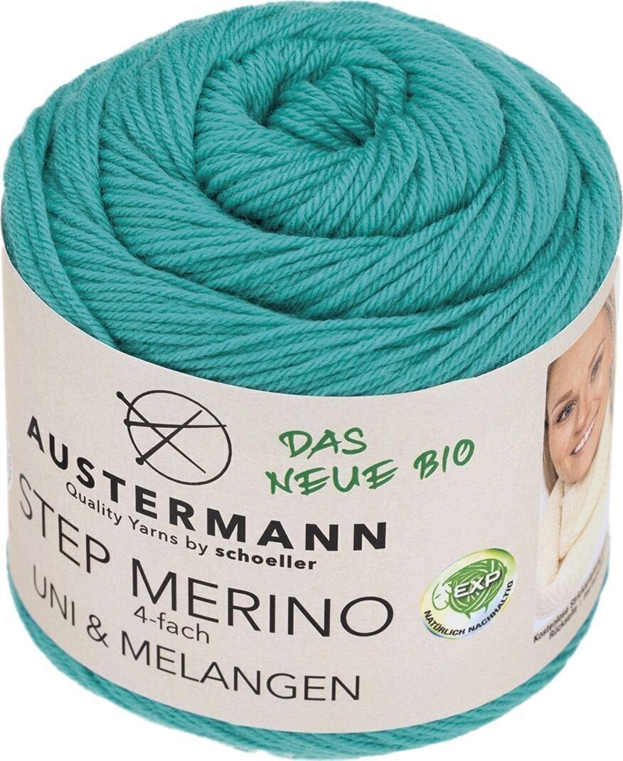 Pređa za pletenje Austermann Step Merino 4 Uni & Melangen 90317-1004 Curacao Pređa za pletenje