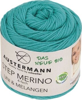 Pređa za pletenje Austermann Step Merino 4 Uni & Melangen 90317-1004 Curacao Pređa za pletenje - 1