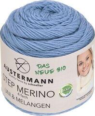 Hilo de tejer Austermann Step Merino 4 Uni & Melangen 90317-1005 Light Blue Hilo de tejer