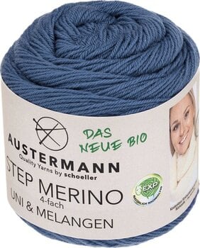 Filati per maglieria Austermann Step Merino 4 Uni & Melangen 90317-1006 Denim Filati per maglieria - 1