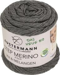 Hilo de tejer Austermann Step Merino 4 Uni & Melangen 90317-1002 Grey Melange Hilo de tejer