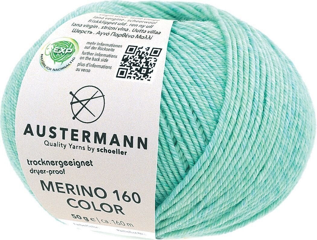 Pređa za pletenje Austermann Merino 160 Color 97611-1215 Lake Pređa za pletenje