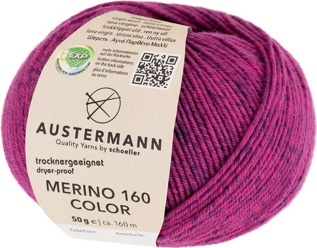 Pređa za pletenje Austermann Merino 160 Color 97611-1220 Purple Pređa za pletenje
