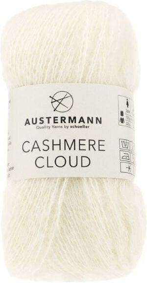 Pređa za pletenje Austermann Cashmere Cloud 90349-01 Natural Pređa za pletenje