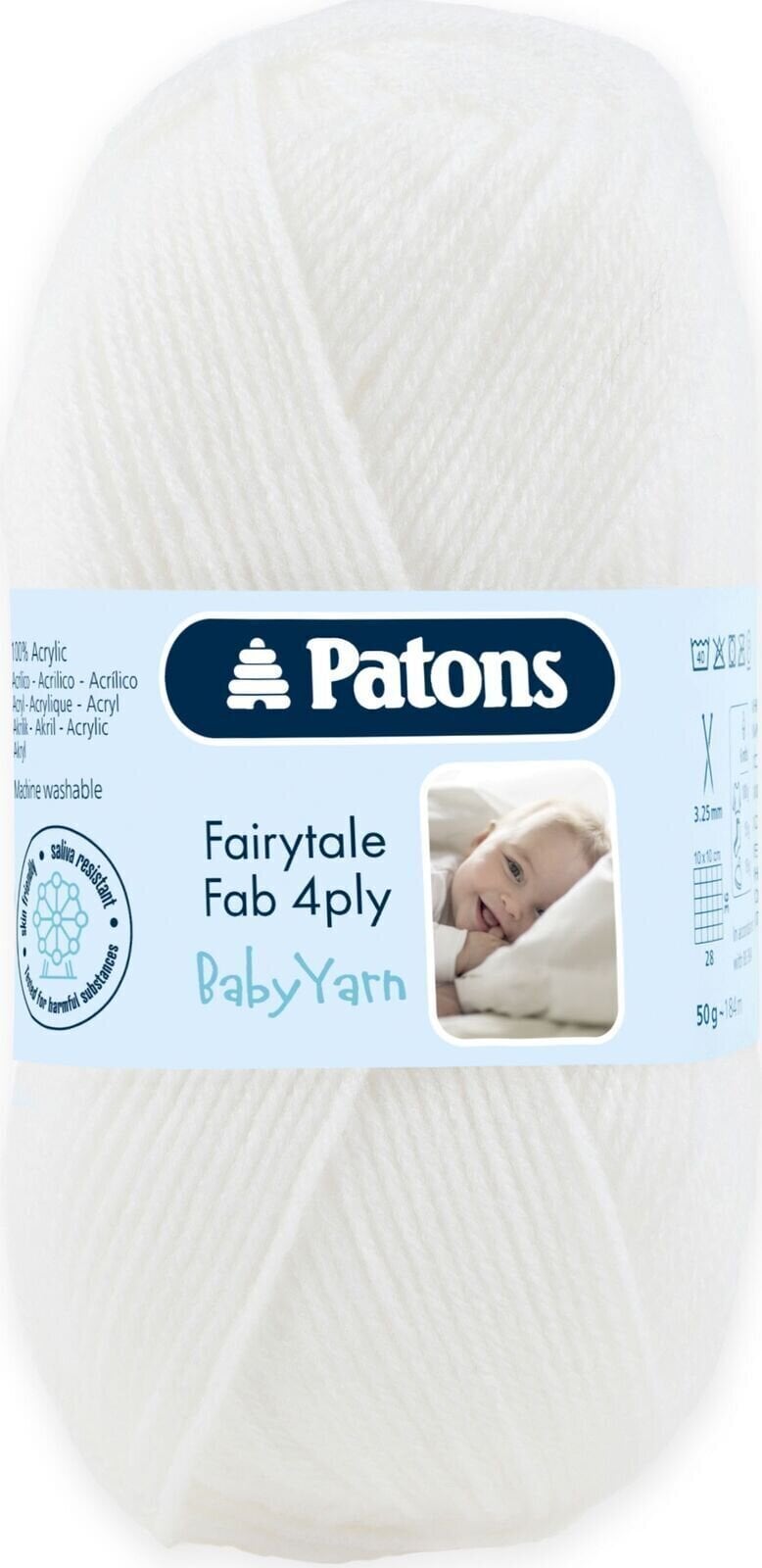 Fire de tricotat Patons Fairytale Fab 4ply Baby Yarn 9806580-01001 Fire de tricotat