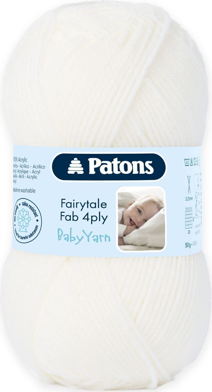 Pređa za pletenje Patons Fairytale Fab 4ply Baby Yarn 9806580-01002 Pređa za pletenje