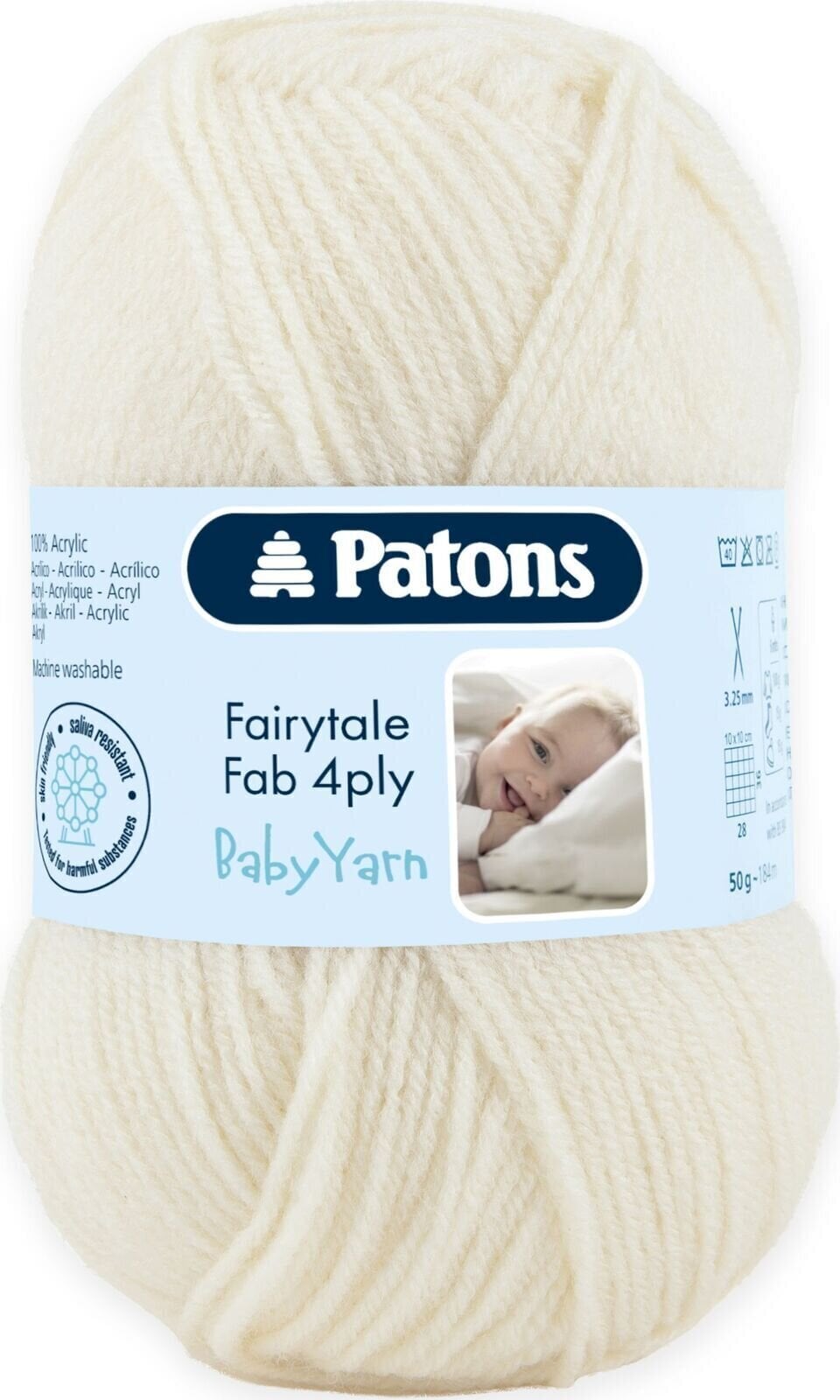 Fire de tricotat Patons Fairytale Fab 4ply Baby Yarn 9806580-01020 Fire de tricotat
