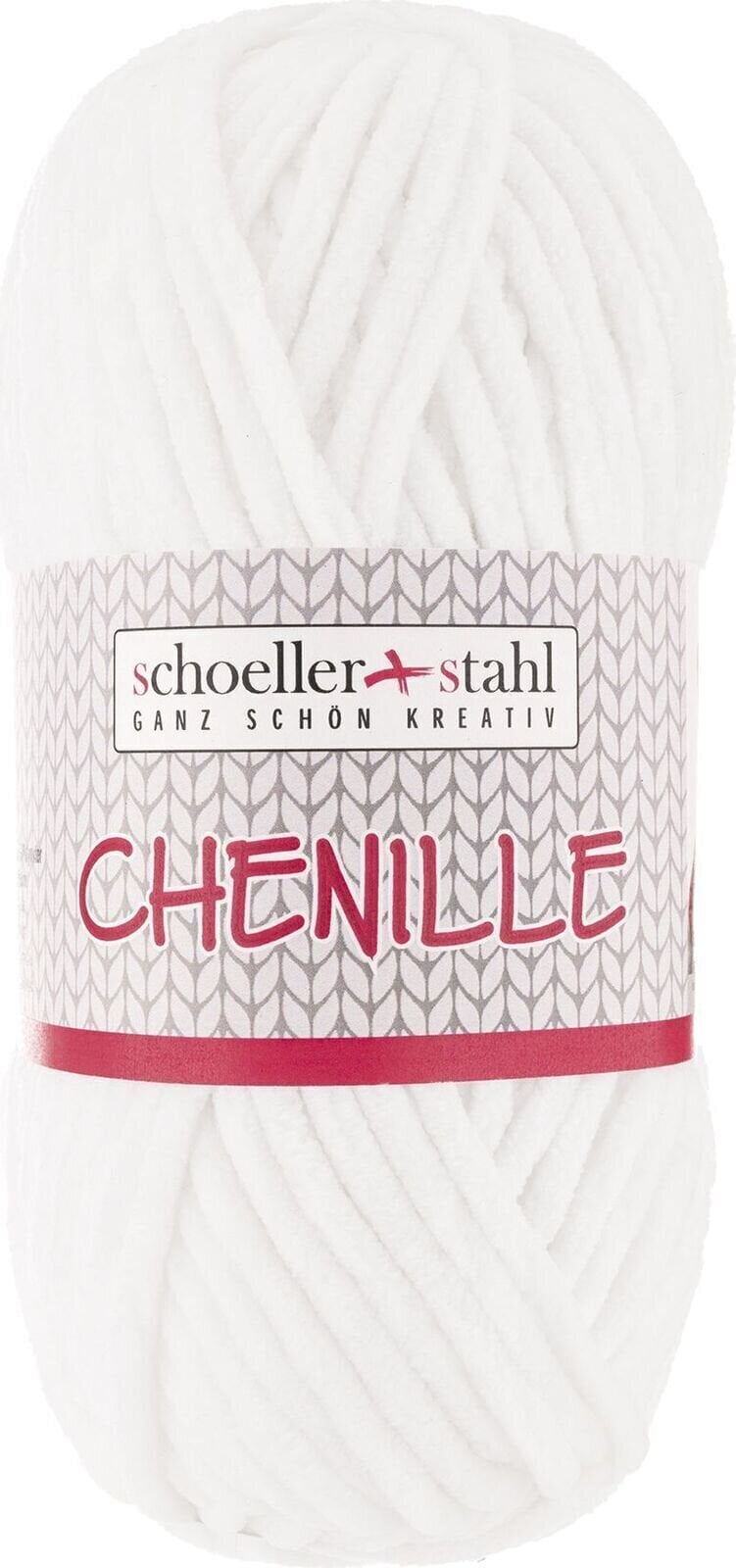 Pređa za pletenje Schoeller + Stahl Chenille 90290-01 White Pređa za pletenje