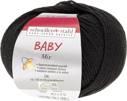 Pređa za pletenje Schoeller + Stahl Baby Mix 90166-02 Black Pređa za pletenje - 1
