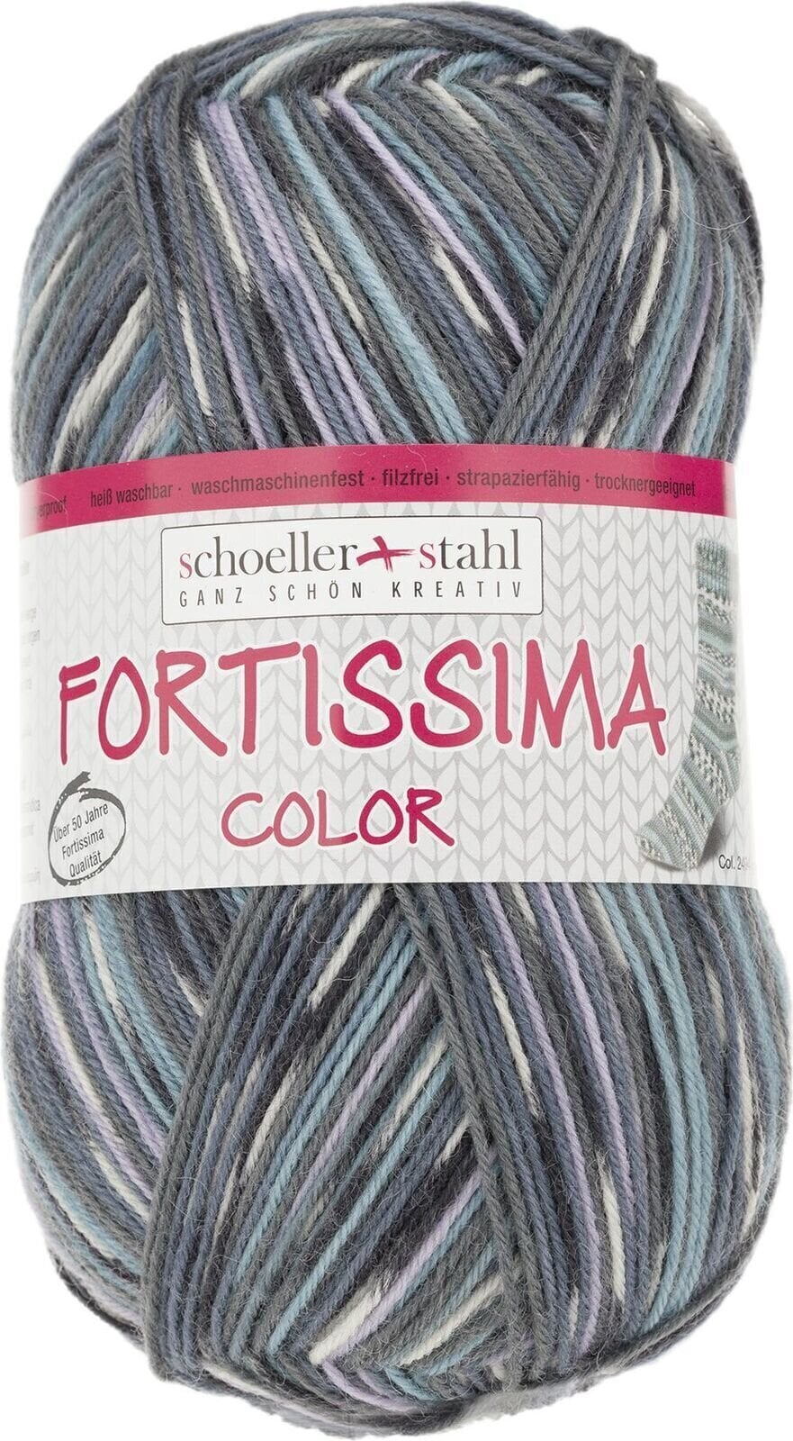 Pređa za pletenje Schoeller + Stahl Fortissima Color 90028-2494 Grey Pređa za pletenje
