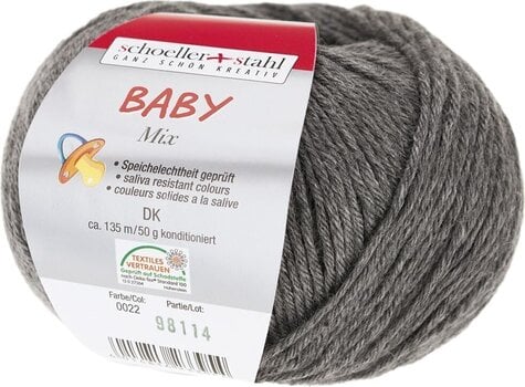 Pređa za pletenje Schoeller + Stahl Baby Mix 90166-22 Grey Mottled Pređa za pletenje - 1