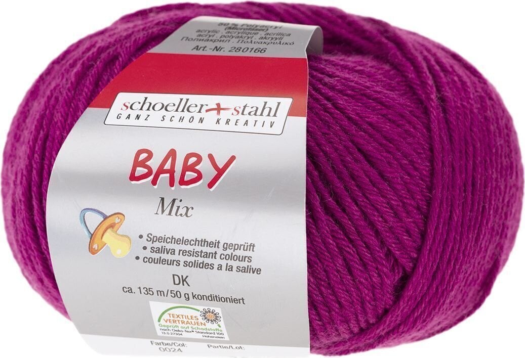 Pređa za pletenje Schoeller + Stahl Baby Mix 90166-24 Cyclamen Pređa za pletenje