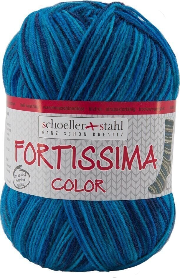 Pređa za pletenje Schoeller + Stahl Fortissima Color 90028-2451 Lagoon Pređa za pletenje
