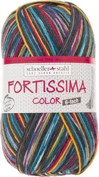 Pređa za pletenje Schoeller + Stahl Fortissima Color 6-fach 90008-161 Petrol Multicolour Pređa za pletenje - 1