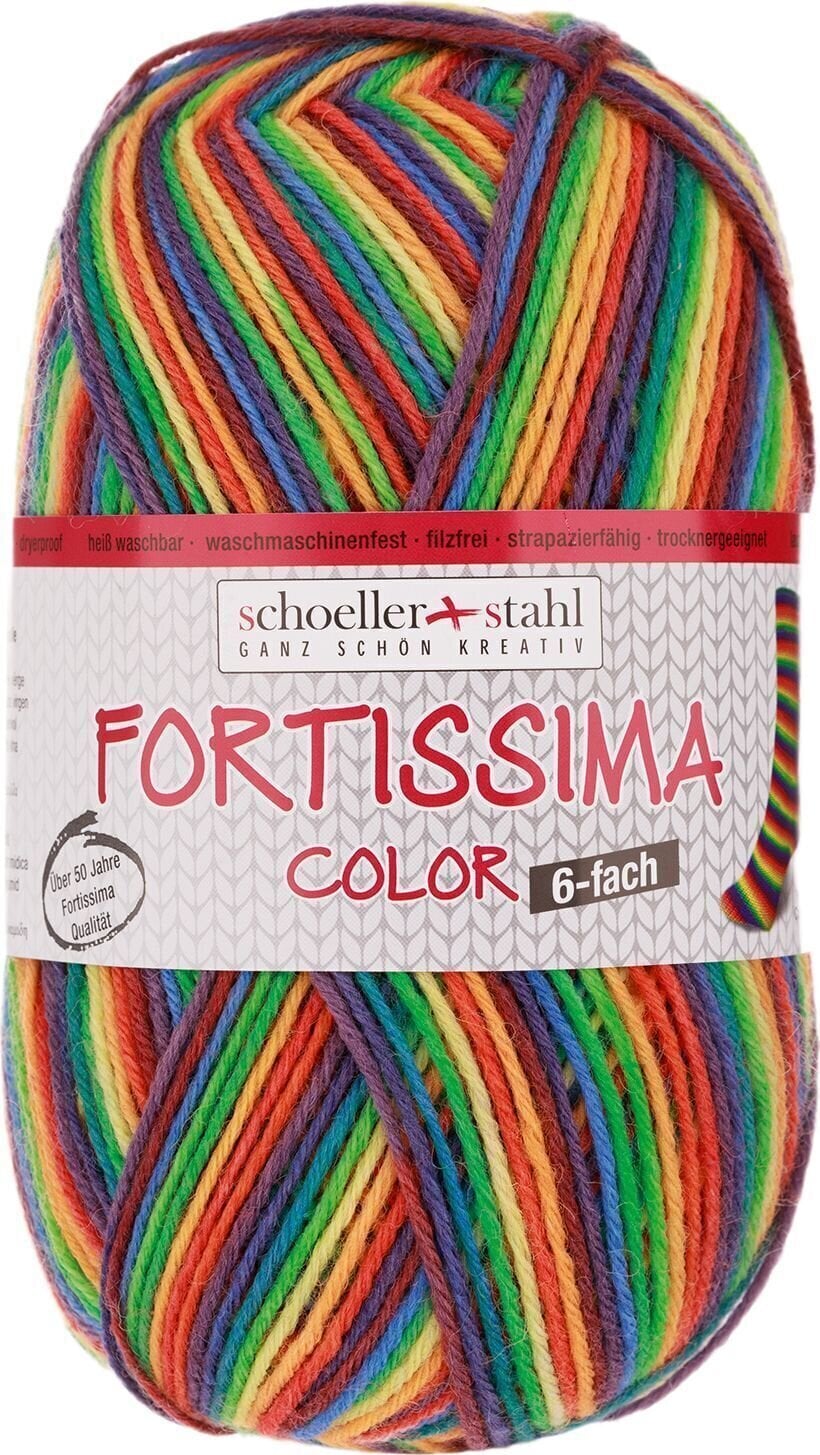 Pređa za pletenje Schoeller + Stahl Fortissima Color 6-fach 90008-199 Rainbow Pređa za pletenje