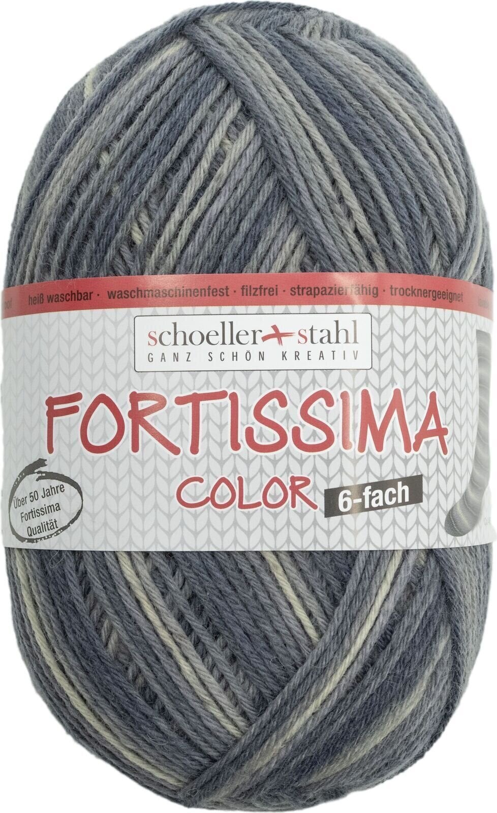 Pređa za pletenje Schoeller + Stahl Fortissima Color 6-fach 90008-469 Onyx Pređa za pletenje