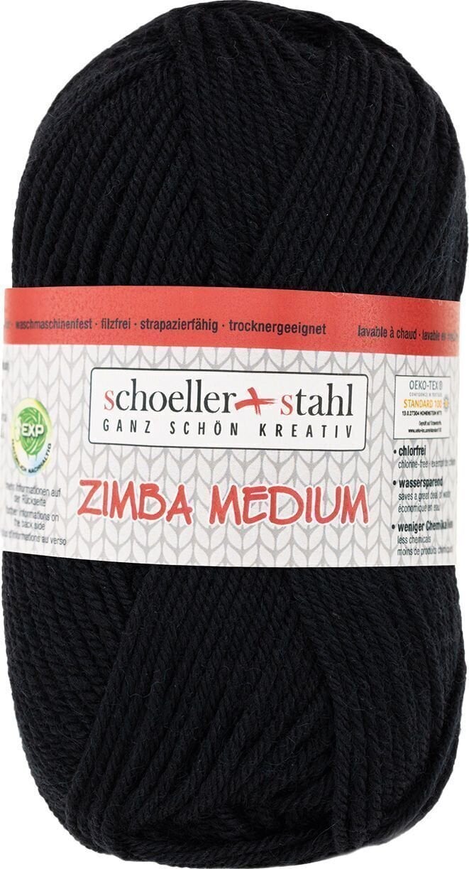 Pređa za pletenje Schoeller + Stahl Zimba Medium 90139-121 Black Pređa za pletenje
