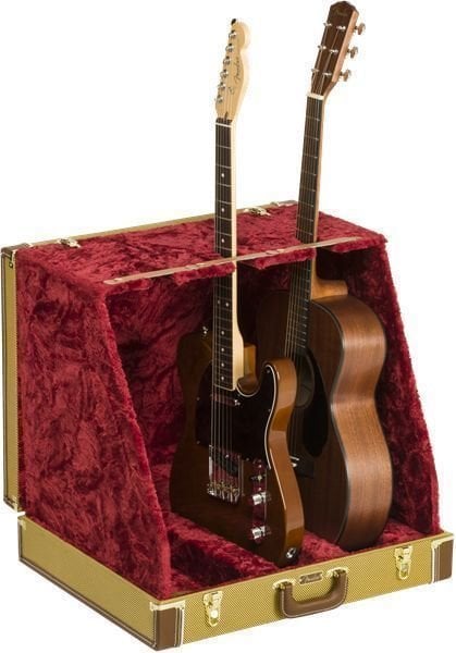 Több gitárállvány Fender Classic Series Case Stand 3 Tweed Több gitárállvány