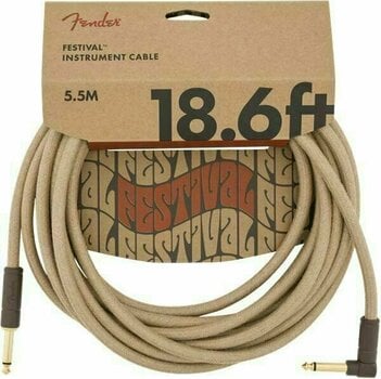 Kabel instrumentalny Fender Festival Series Natural 5,5 m Prosty - Kątowy - 1