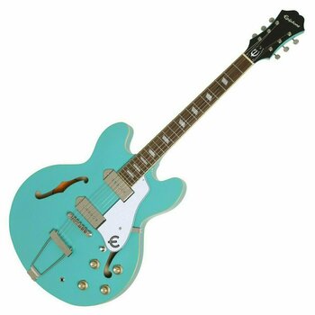 Halvakustisk gitarr Epiphone Casino Turquoise - 1