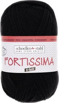 Pređa za pletenje Schoeller + Stahl Fortisima 6-fach 90006-6002 Black Pređa za pletenje - 1