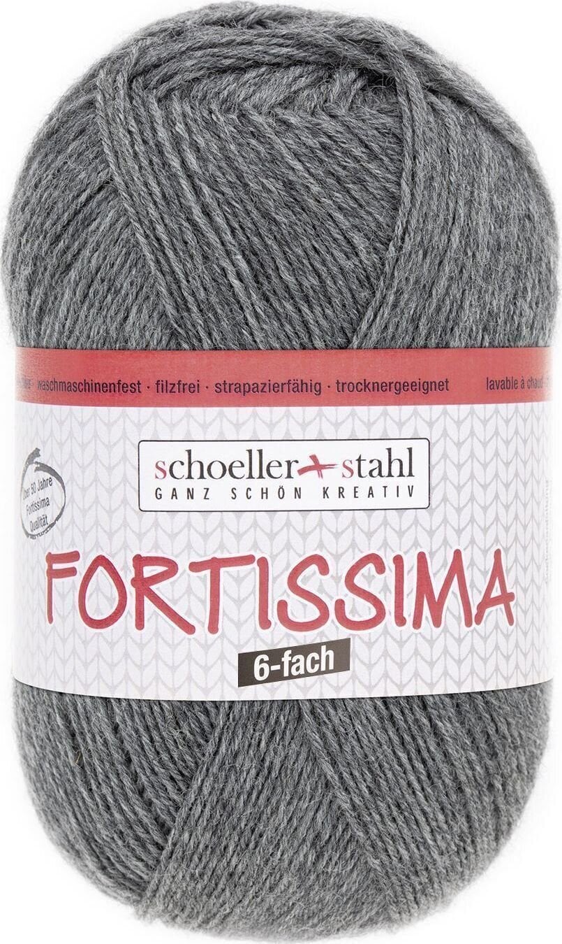 Pređa za pletenje Schoeller + Stahl Fortisima 6-fach 90006-6057 Medium Grey Mottled Pređa za pletenje