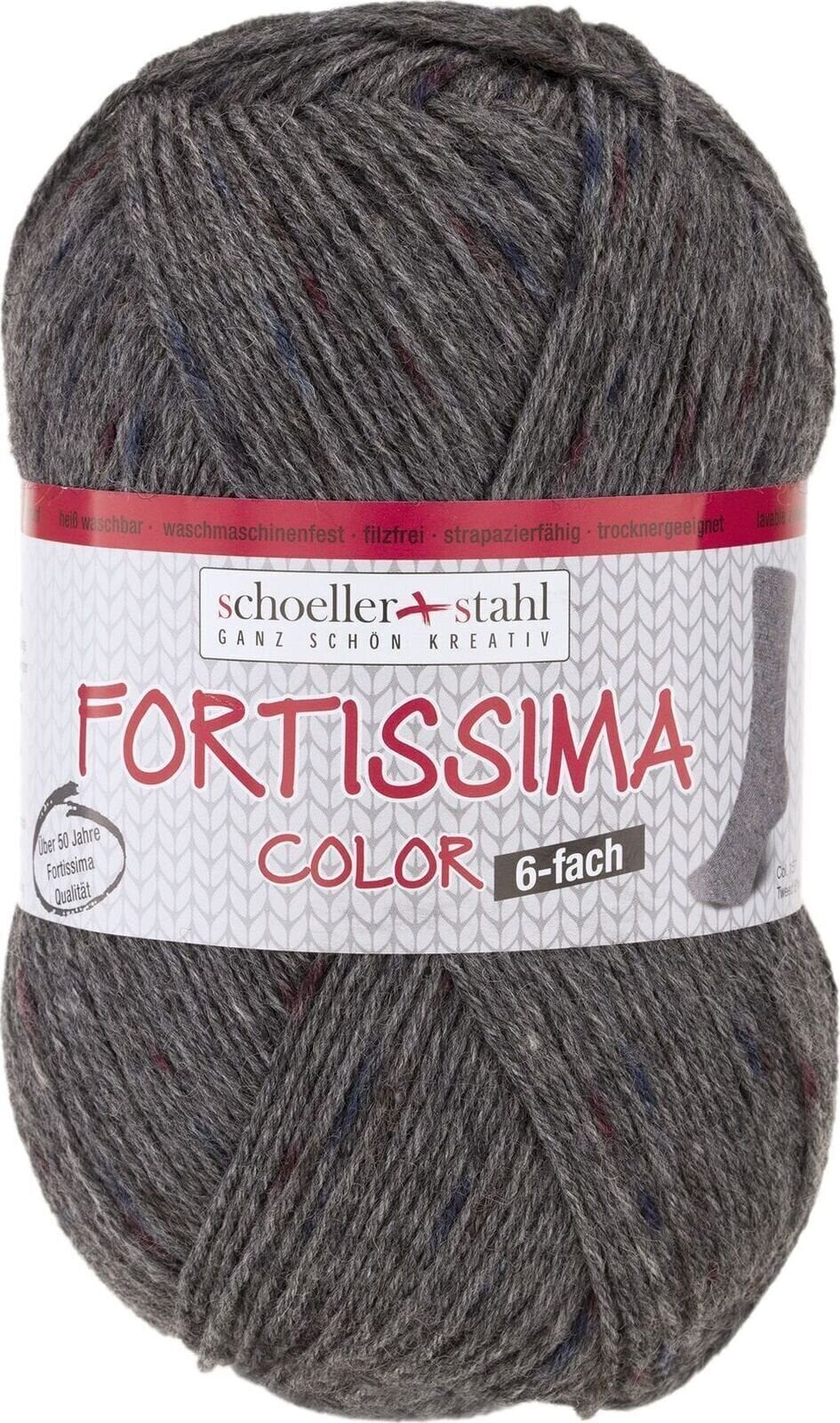 Pređa za pletenje Schoeller + Stahl Fortissima Color 6-fach 90007-157 Dark Grey Pređa za pletenje