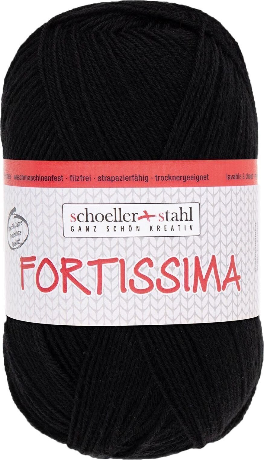 Fire de tricotat Schoeller + Stahl Fortissima 90038-2002 Black Fire de tricotat