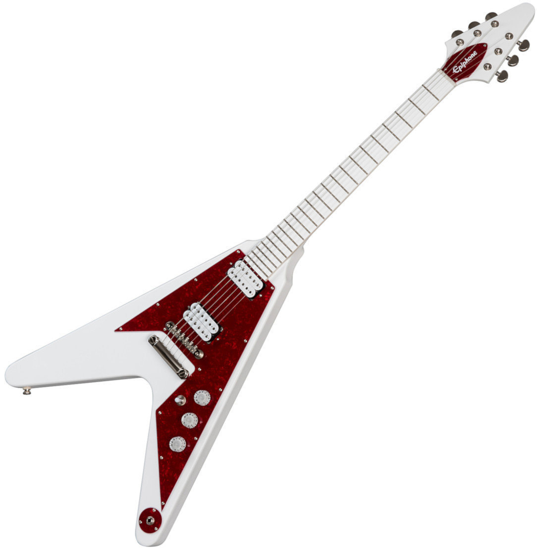 Electric guitar Epiphone Dave Rude Flying V Alpine White