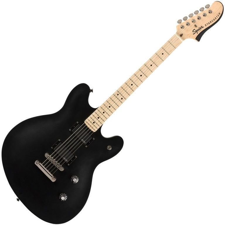 Semi-akoestische gitaar Fender Squier Contemporary Active Starcaster MN Flat Black