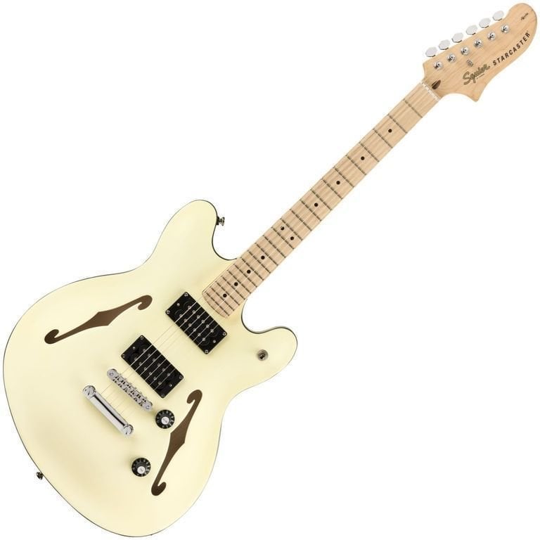 Félakusztikus - jazz-gitár Fender Squier Affinity Series Starcaster MN Olympic White